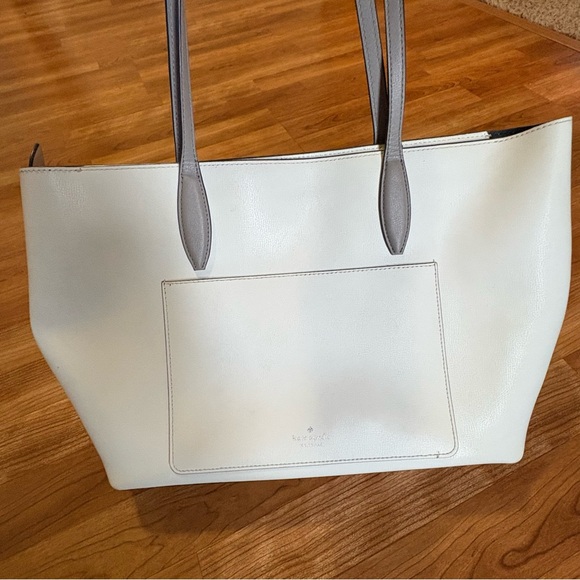 Kate Spade New York Adel Large Tote off-white refined grain leather FLAW - Picture 7 of 16